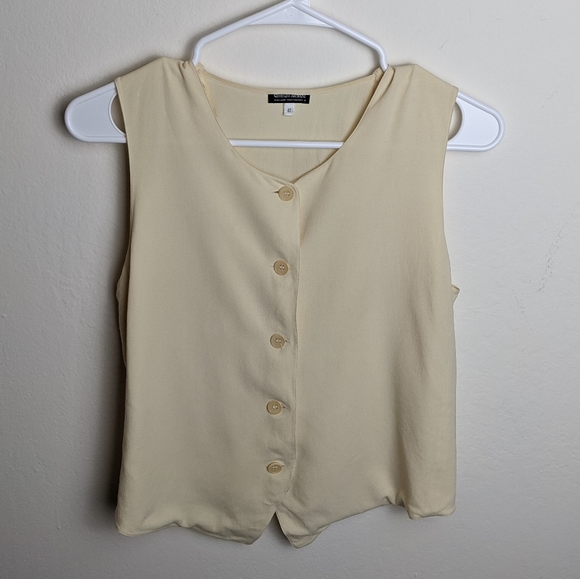 Giorgio Armani Tops - Vintage Giorgio Armani Sleeveless Top, Ivory - S